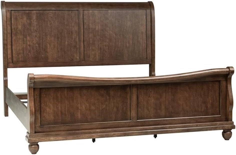 Liberty Furniture Industries Rustic Traditions King Sleigh Bed, Cherry