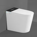 WinZo Compact Round Toilet 23' Depth,Smart Auto Flush Instant Heating and Drying For Small Modern Bathroom 12' Rough-in,White