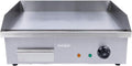 Commercial Flat Top Griddle, 3000W Electric Teppanyaki Griddle Nonstick Stainless Steel Countertop Grill with Adjustable Thermostatic Control 122°F-572°F 21.6'x13.8'(NO PLUG)