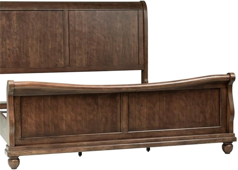 Liberty Furniture Industries Rustic Traditions King Sleigh Bed, Cherry