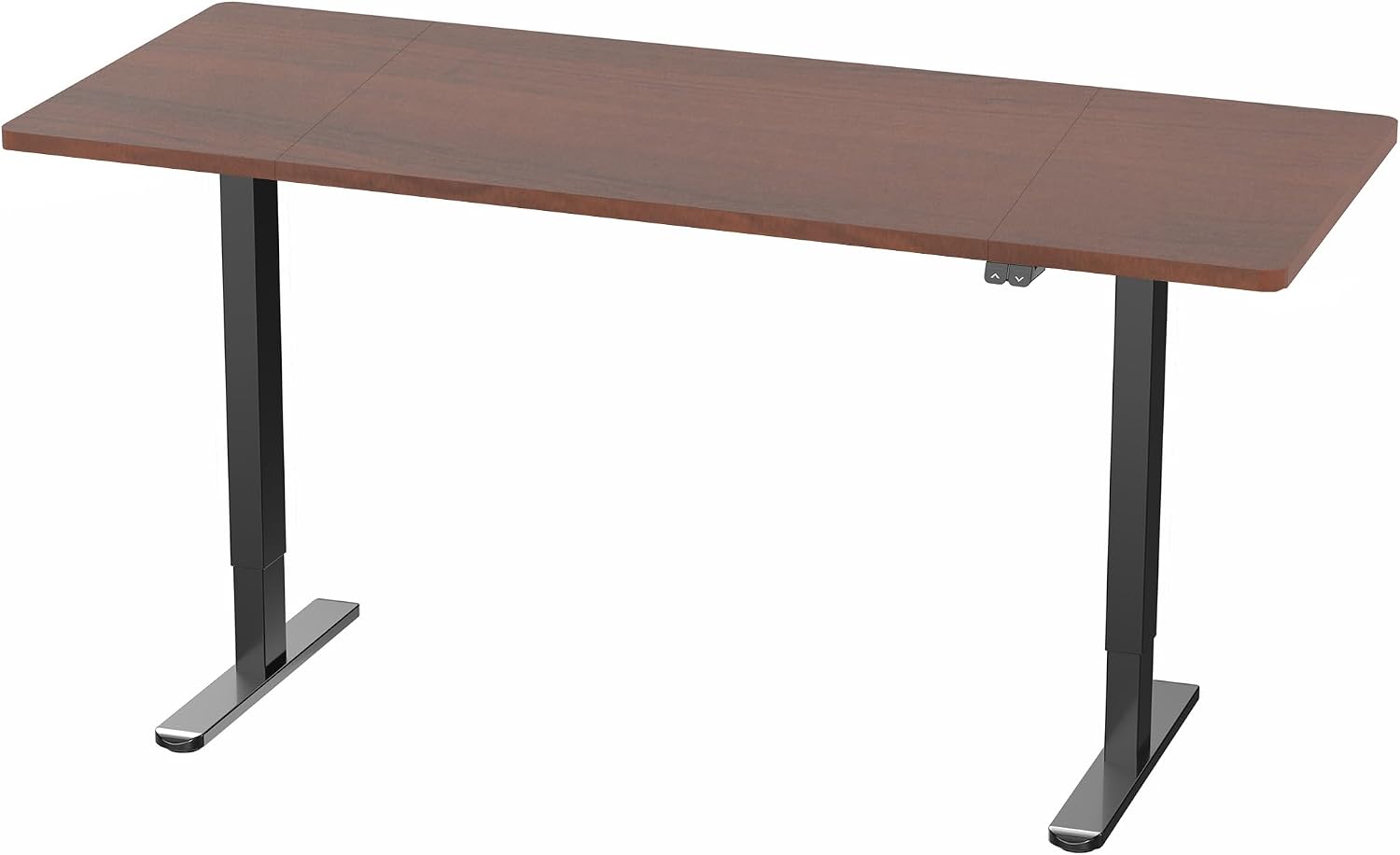 VIVO Electric 60 x 24 inch Stand Up Desk, Height Adjustable, Dark Walnut Top Black Frame, Home and Office Furniture Sets, DESK-KIT-B06D