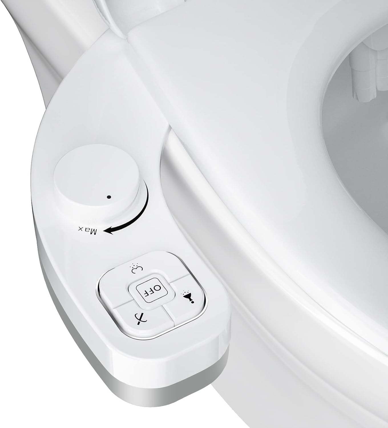 Non-Electric Bidet - Self Cleaning Nozzle (Frontal and Rear Wash) Bidet Toilet Seat Attachment
