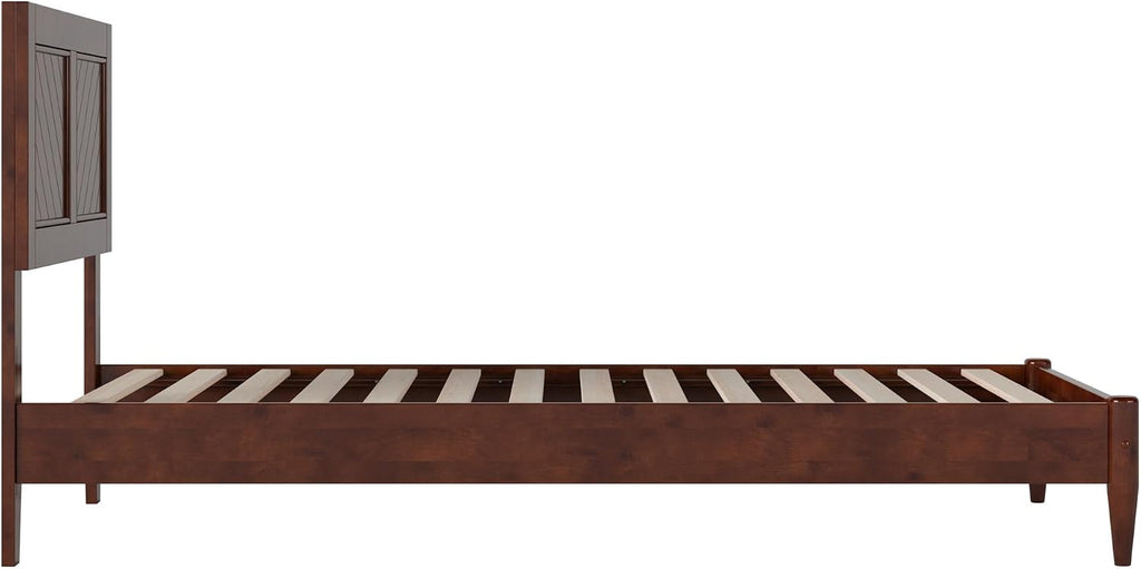 AFI, Berkshire Twin XL Solid Wood Low Profile Platform Bed, Walnut