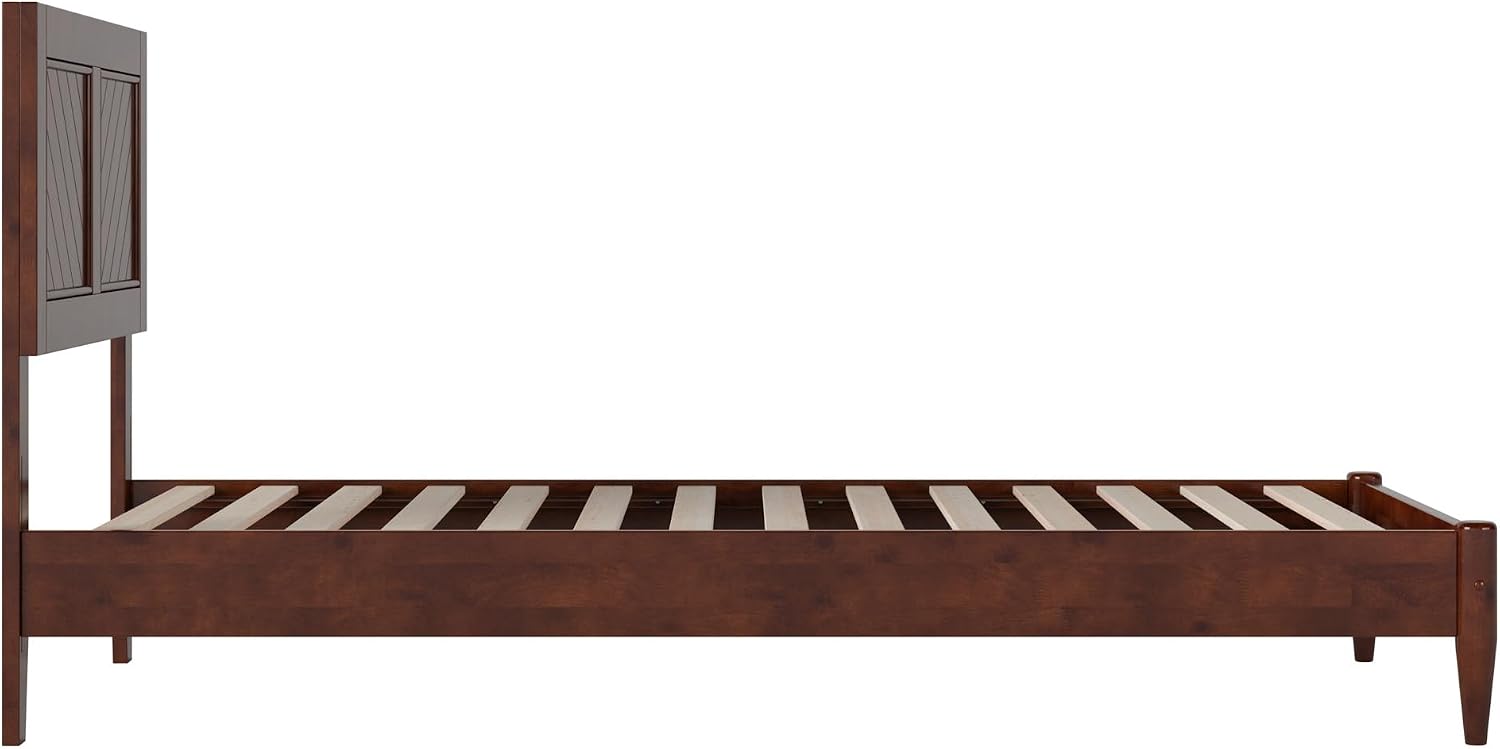 AFI, Berkshire Twin XL Solid Wood Low Profile Platform Bed, Walnut