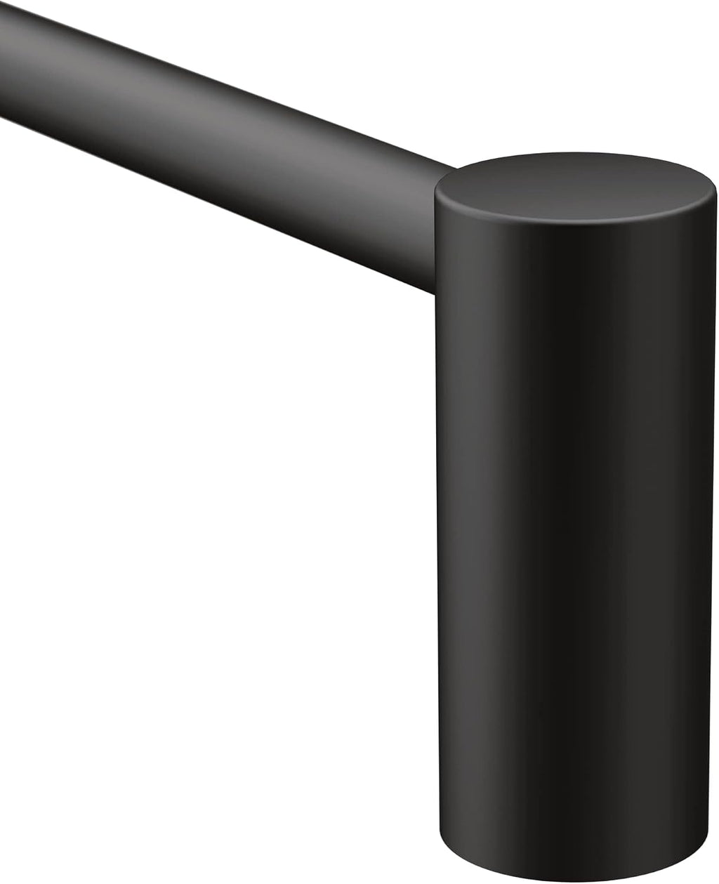 Moen Align Matte Black Accessories Bundle Featuring Modern 24inch Bathroom Towel Bar, Robe Hook, Wall Mounted Double Post Pivoting Toilet Paper Holder, and 9inch Hand-Towel Bar
