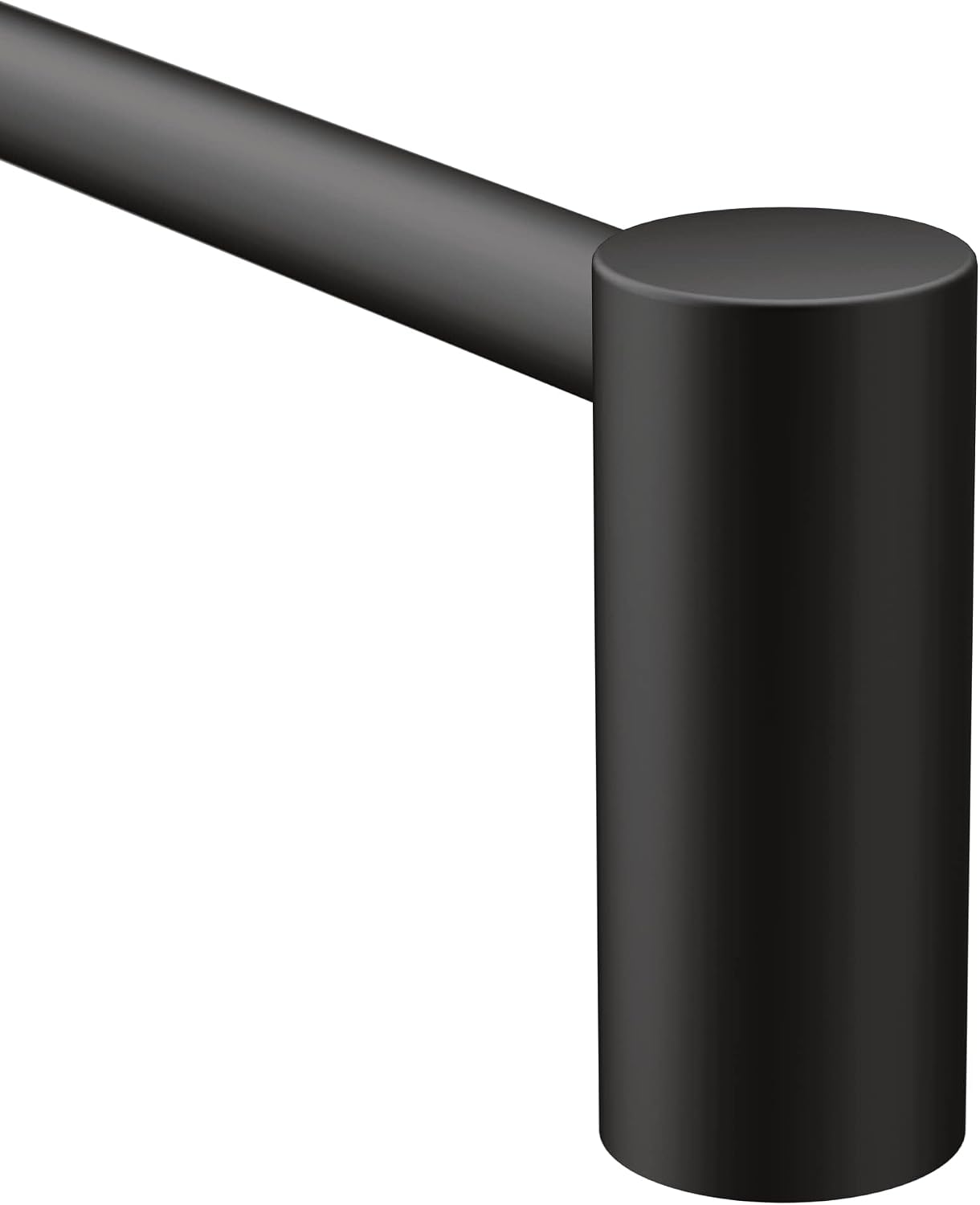 Moen Align Matte Black Accessories Bundle Featuring Modern 24inch Bathroom Towel Bar, Robe Hook, Wall Mounted Double Post Pivoting Toilet Paper Holder, and 9inch Hand-Towel Bar