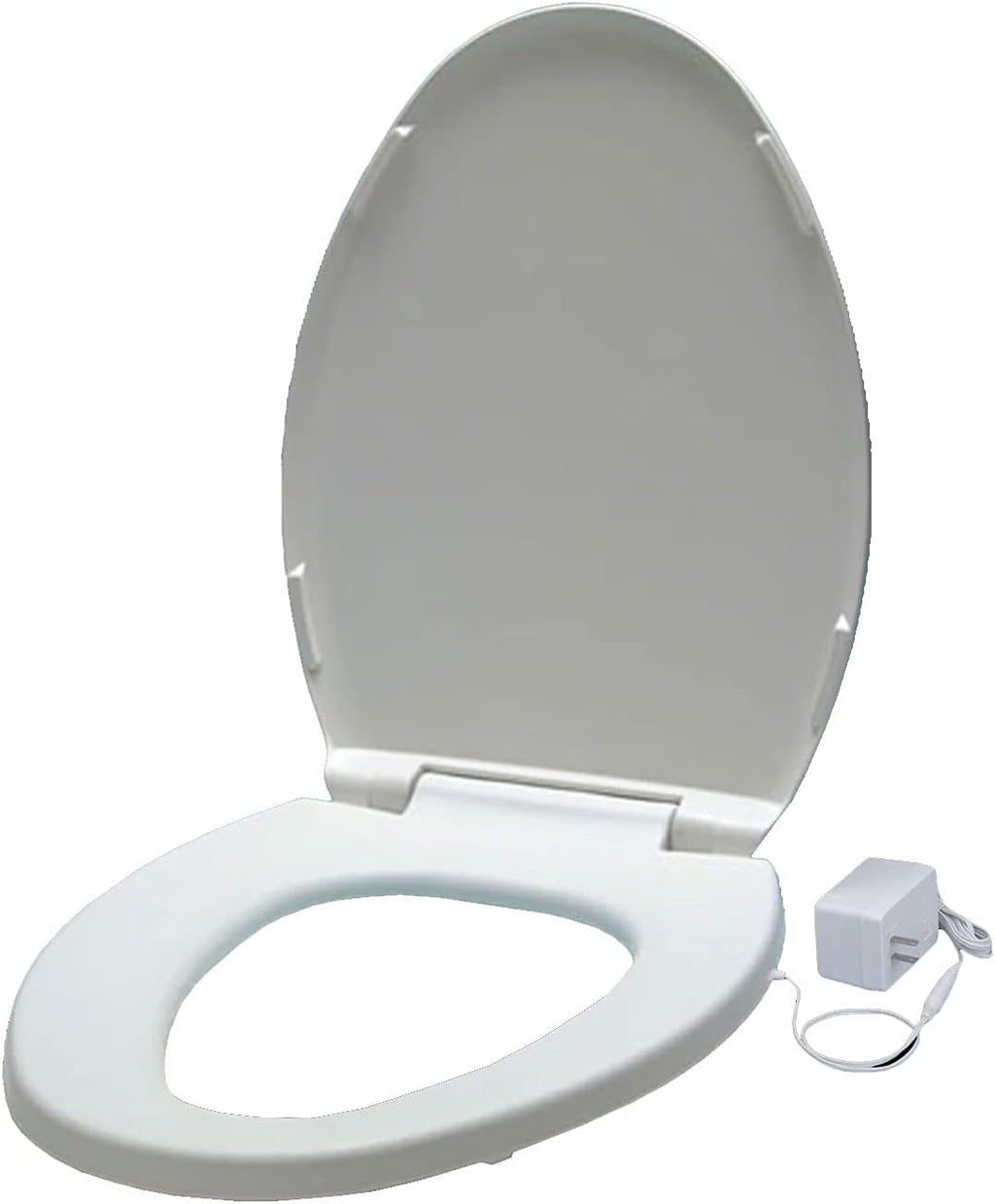 UltraTouch 01911 12 Watt/12 Volt UL-Listed Soft Elongated Bowl White Heated Toilet Seat for Standard American Bathrooms