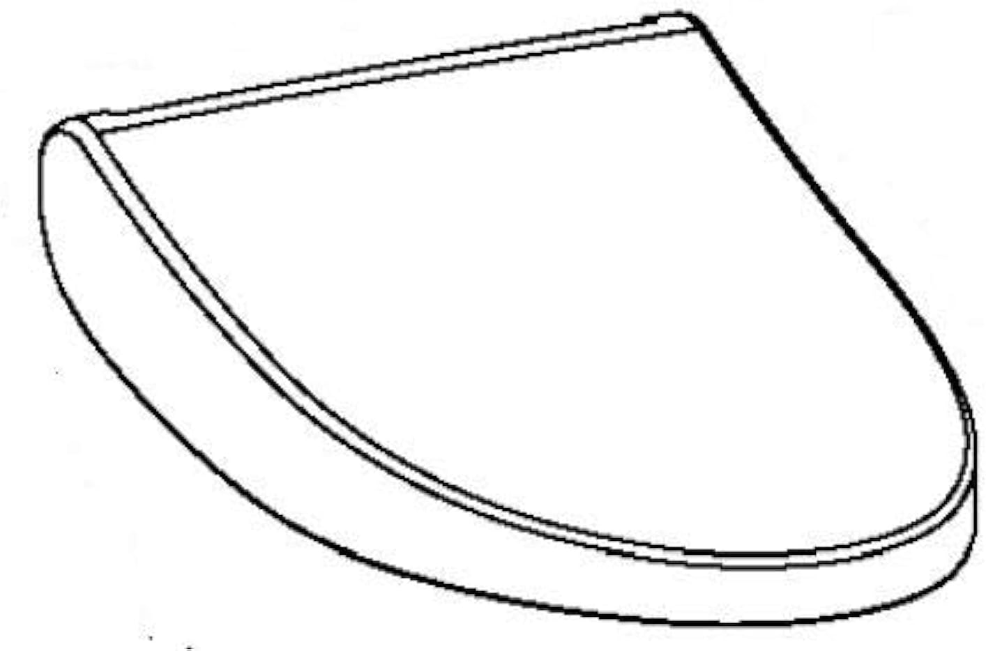 TOTO TTHU980201 Elongated Washlet Seat and Lid Replacement Parts Assembly Cotton