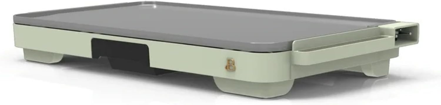 Extra Large Electric Griddle 12x22 Inch, 1500W Nonstick Countertop Griddle with Removable Backsplash and Adjustable Temperature Control for Family Breakfast & Indoor Cooking (Sage Green)