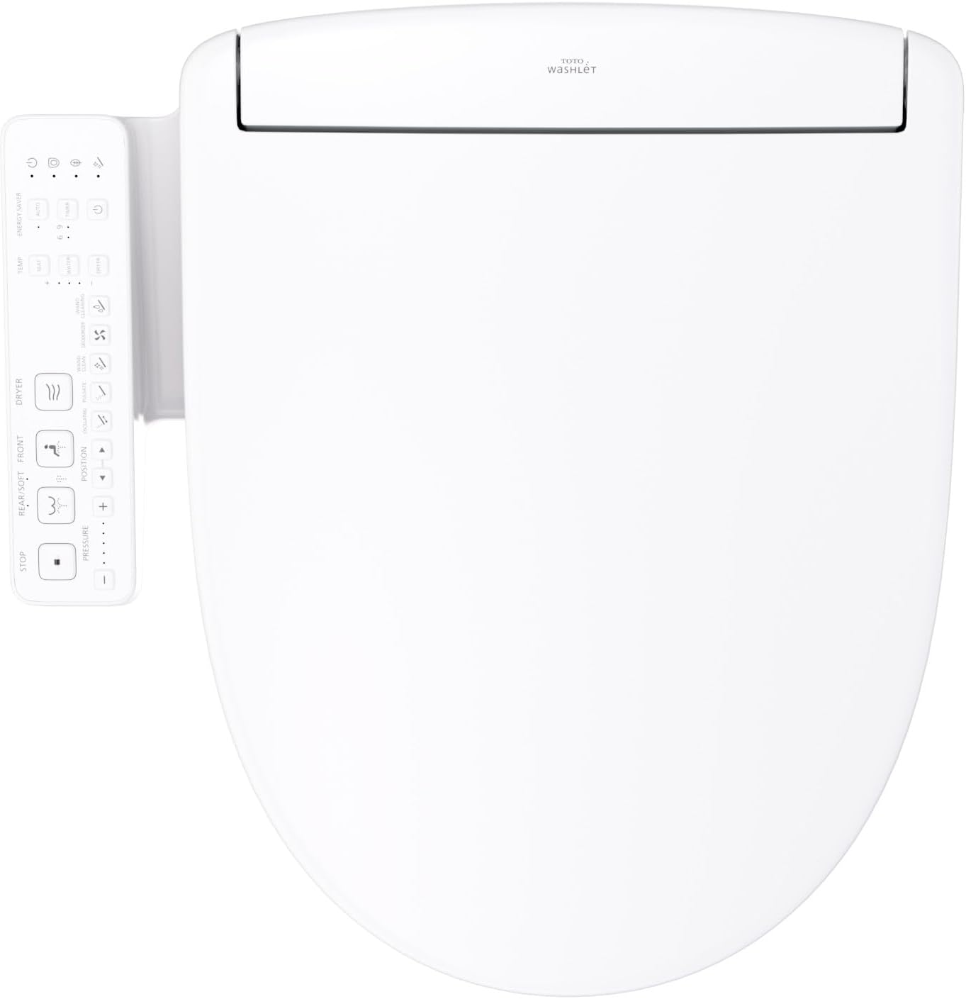 TOTO® WASHLET® S2 Electronic Bidet Toilet Seat with Instantaneous Water Heating, PREMIST and EWATER+ Wand Cleaning, Round, Cotton White - SW3345#01