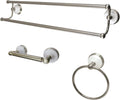 Kingston Brass BAK111348SN Victorian 3-Piece 24-Inch Dual Towel Bar Bathroom Accessory Set in Brushed Nickel