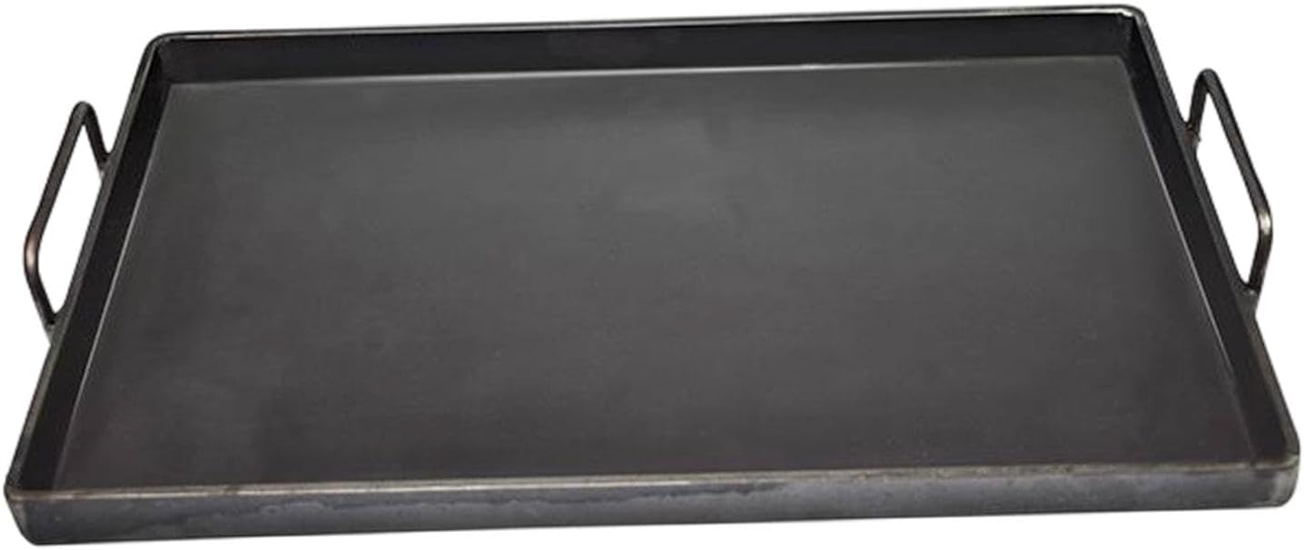 Grilling Pan, Flat Top Plate with Handle,Utility Accessories, Iron Griddle Pan for Gas Grill Indoor Camping Outdoor
