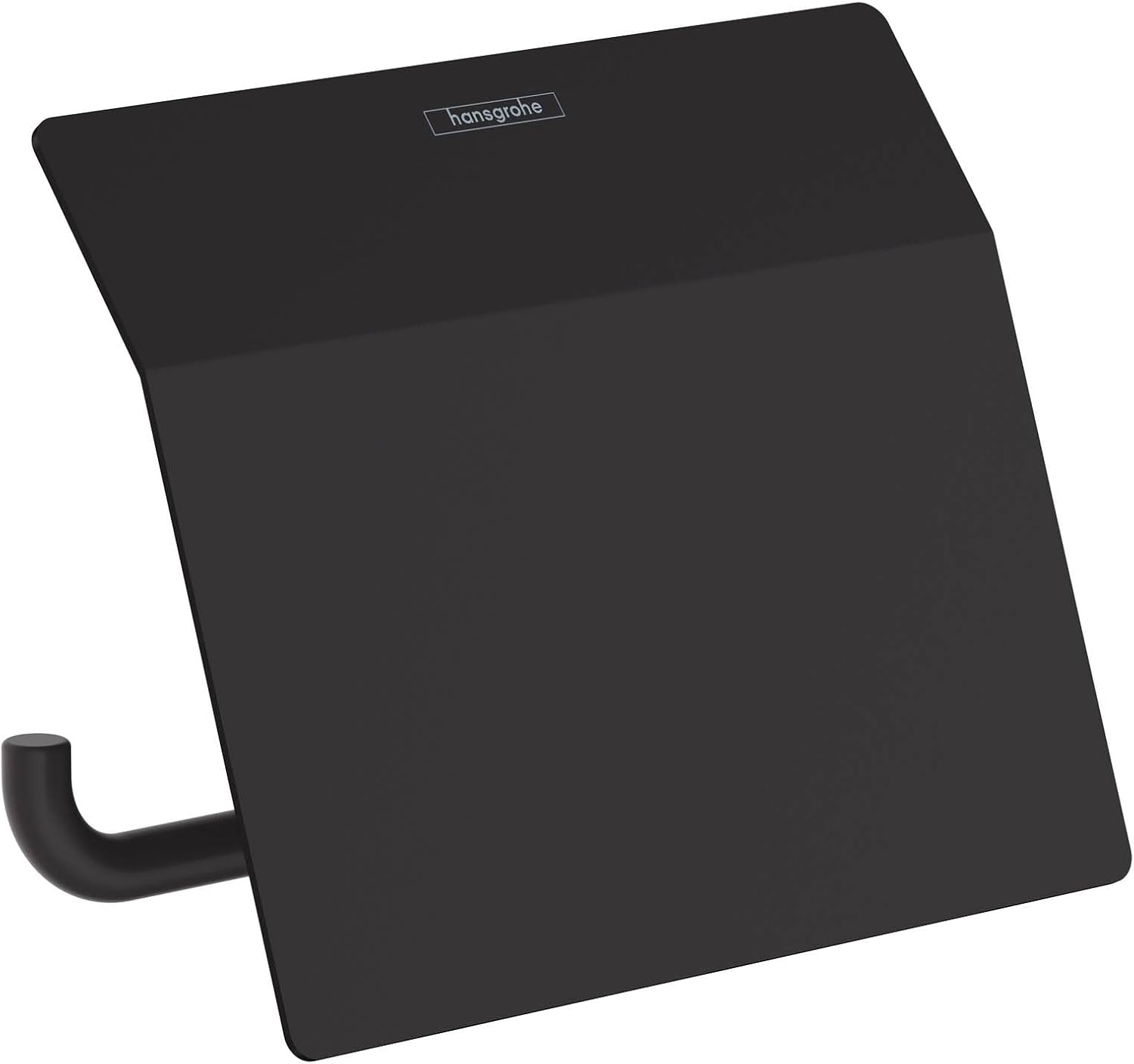 hansgrohe AddStoris Toilet Paper Holder with Cover in Matte Black, 41753670
