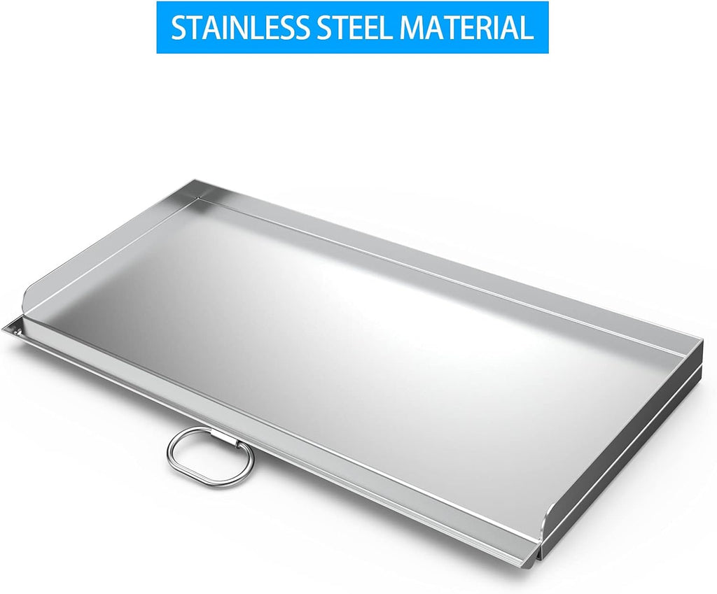 Stanbroil Cast Stainless Steel Replacement Cooking Griddle with Handle for Camp Chef SG60, Fits Camp Chef 14' 2 Burner Stove Cooking System and Other Similar Grills