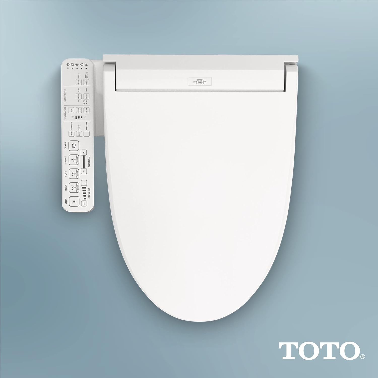 TOTO® WASHLET® C2 Electronic Bidet Toilet Seat with PREMIST and EWATER+ Wand Cleaning, Elongated, Cotton White - SW3074#01