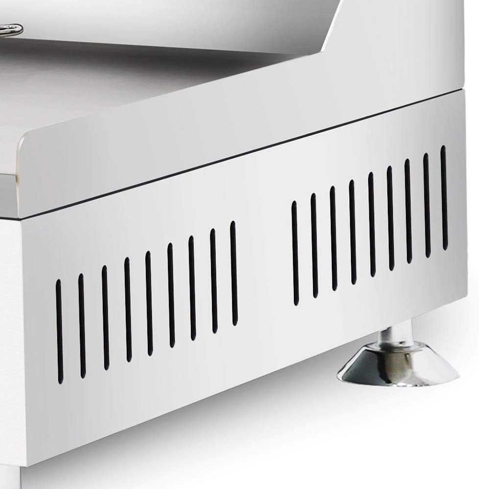 ALDKitchen Flat Top Griddle | Teppanyaki Grill with Dual Thermostat | No plug | 110V (24.25' x 17.59')