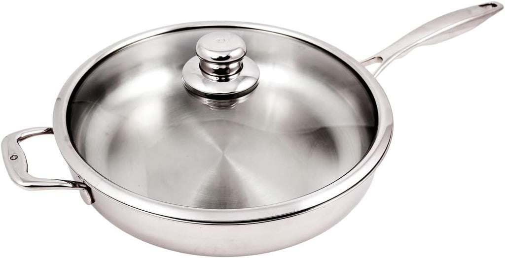Swiss Diamond Prestige Clad XD Induction Sauté Pan with Lid, 5 Litre Capacity
