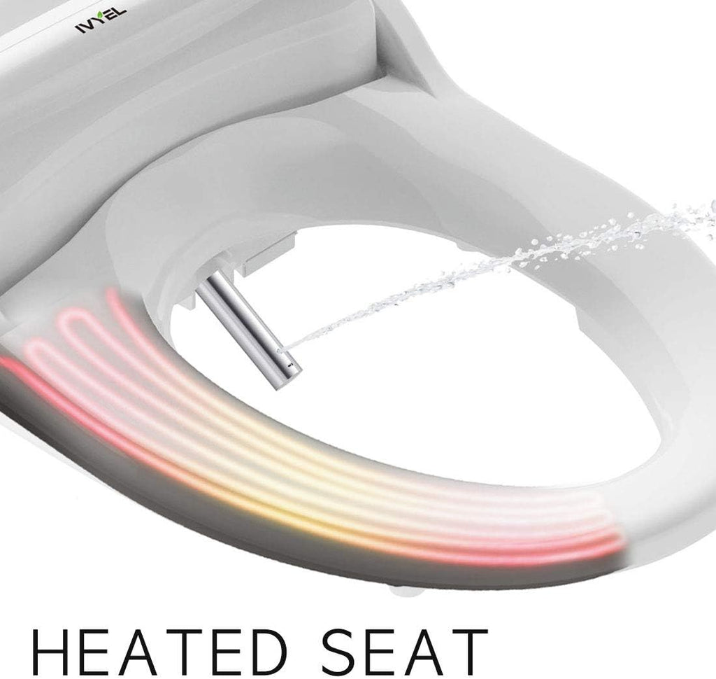 GL-3 REM Smart Bidet Toilet Seat with Remote - Round Electric Bidet, Heated Seat, Warm Air Dryer, Full Stainless Steel Self-Cleaning Nozzle, Intensive Wash & Sitz Bath