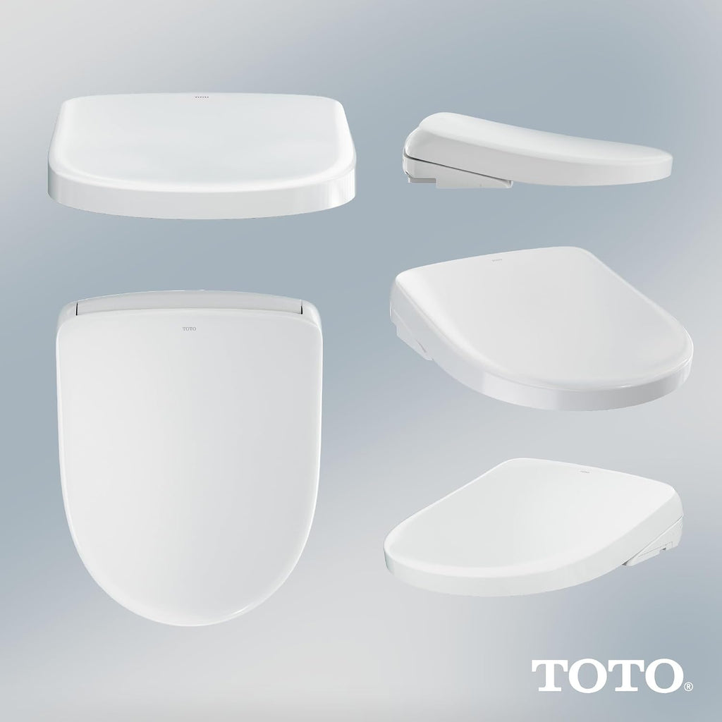 TOTO® S7 WASHLET® Electronic Bidet Toilet Seat with EWATER+® Bowl and Wand Cleaning and Classic Lid, Round, Cotton White - SW4725#01