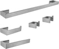 Kingston Brass BAHK6424778BN Lasdun 5-Piece 18-Inch Towel Bar Bathroom Accessory Set in Brushed Nickel