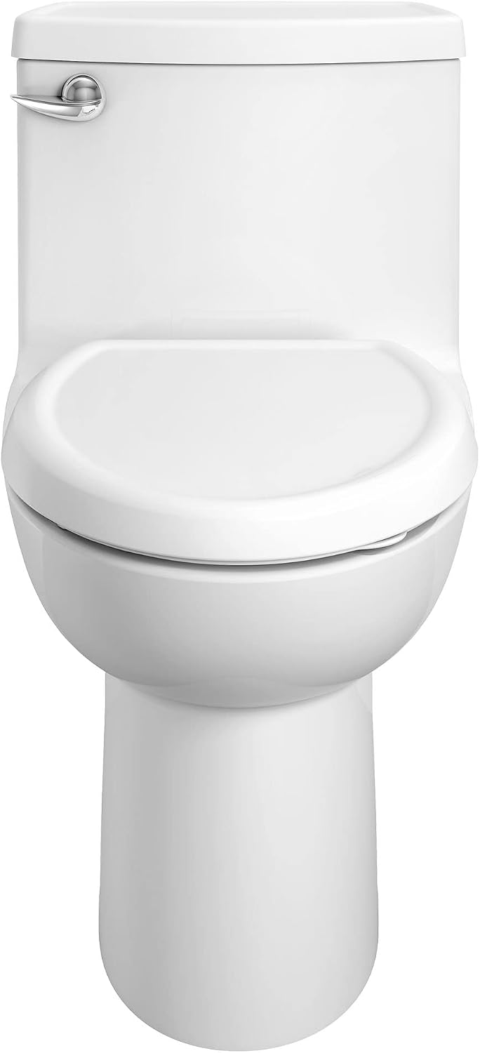 American Standard 612AA001.020 Compact Cadet 3, One-Piece Toilet with Slow-Close Seat and Wax Ring, Elongated Front, Left-Hand Flush, One Piece Toilets, White, 1.28 gpf