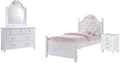 Picket House Furnishings Annie 4 Piece Twin Bedroom Set in White