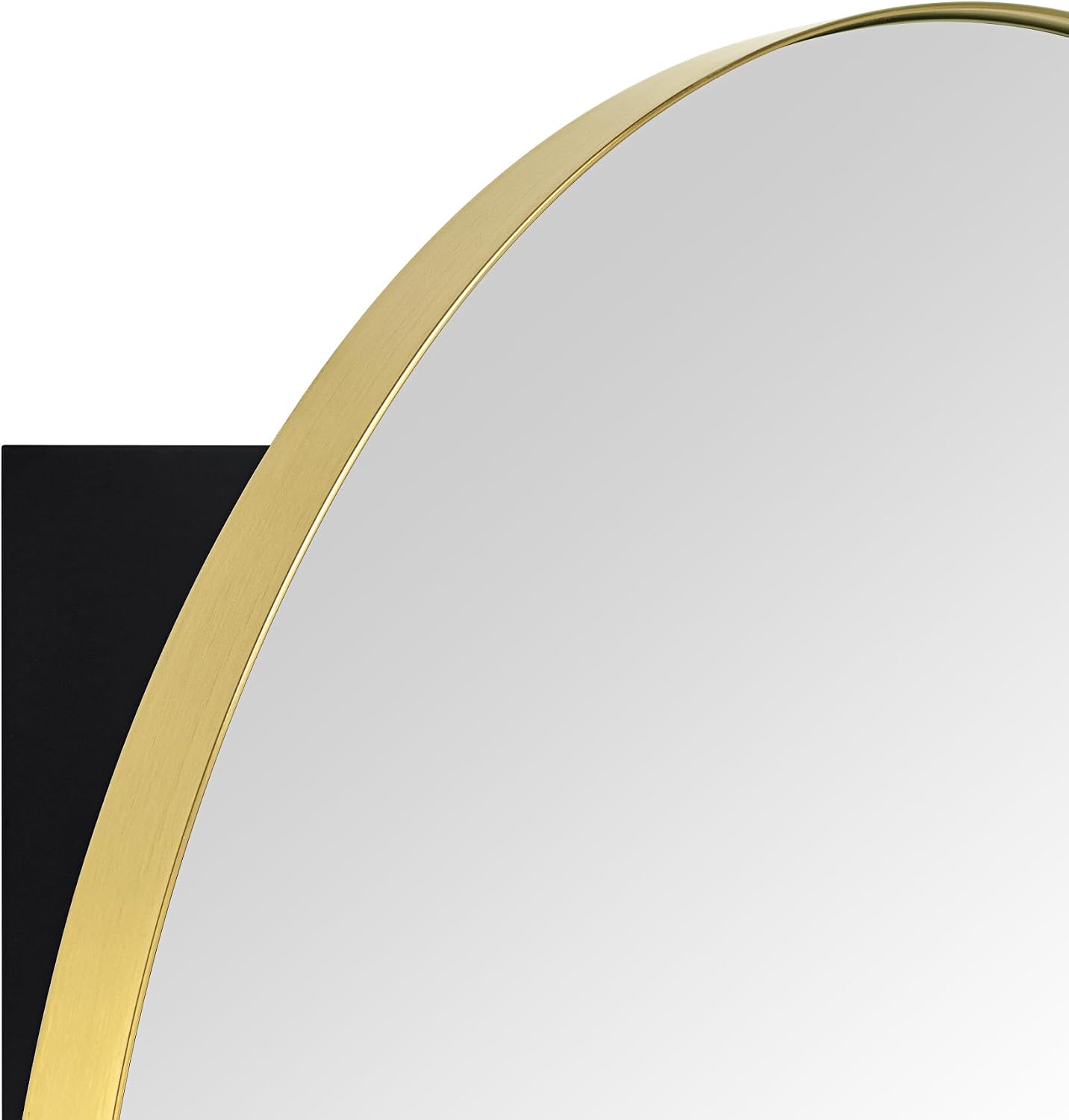 Surface Mount Brushed Gold Round CircleBathroom Medicine Cabinet with Mirror Circlular Shaped Stainless Steel Metal Framed Medicine Cabinets Bathroom Cabinet with Mirror 24'' Diameter