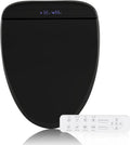 YOURLITE Bidet Toilet Seat, Elongated Toilet Seat Warm Water, Heated Seat Bidet with Remote Control,Self-cleaning Nozzle Temperature Adjustable LED Light, Need Electricity, Black