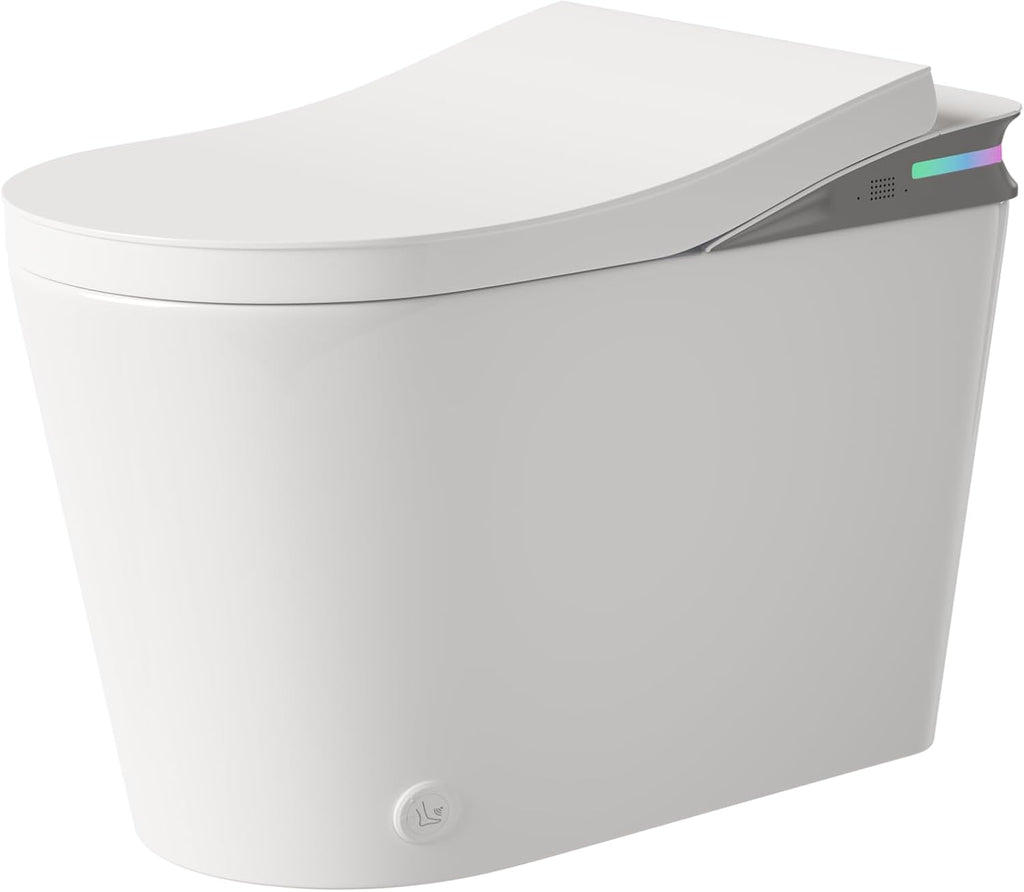 Eridanus One Piece Smart Toilet with Bidet Built in, Electric Bidets with Warm Water Sprayer and Air Dryer, Auto Flush & Lid, ADA Height Elongated Heated Seat, Foot Sensor, Modern Tankless Toilets