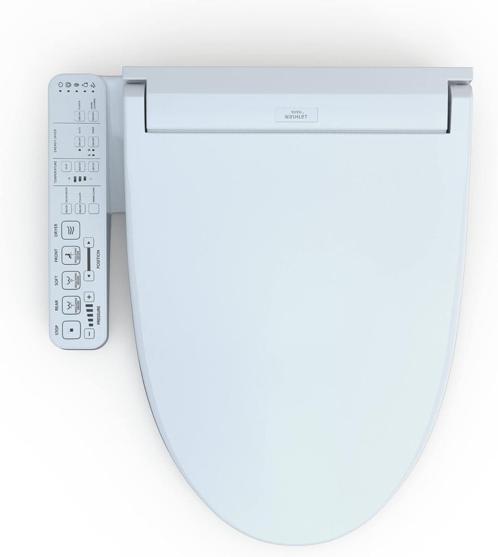 TOTO® WASHLET® C2 Electronic Bidet Toilet Seat with PREMIST and EWATER+ Wand Cleaning, Elongated, Cotton White - SW3074#01