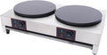Commercial 2-Burner 15.75 ' Electric Griddle & Crepe Maker Machine Electric Crepe Maker with Adjustable Temperature forof crepes, pancakes, etc. ,Non-Stick Crepe Pan & Spatula