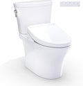 TOTO® WASHLET®+ Aquia IV® Arc Two-Piece Elongated Dual Flush 1.28 and 0.9 GPF Toilet with S5 Bidet Seat, Cotton White - MW4483446CEMFGN#01