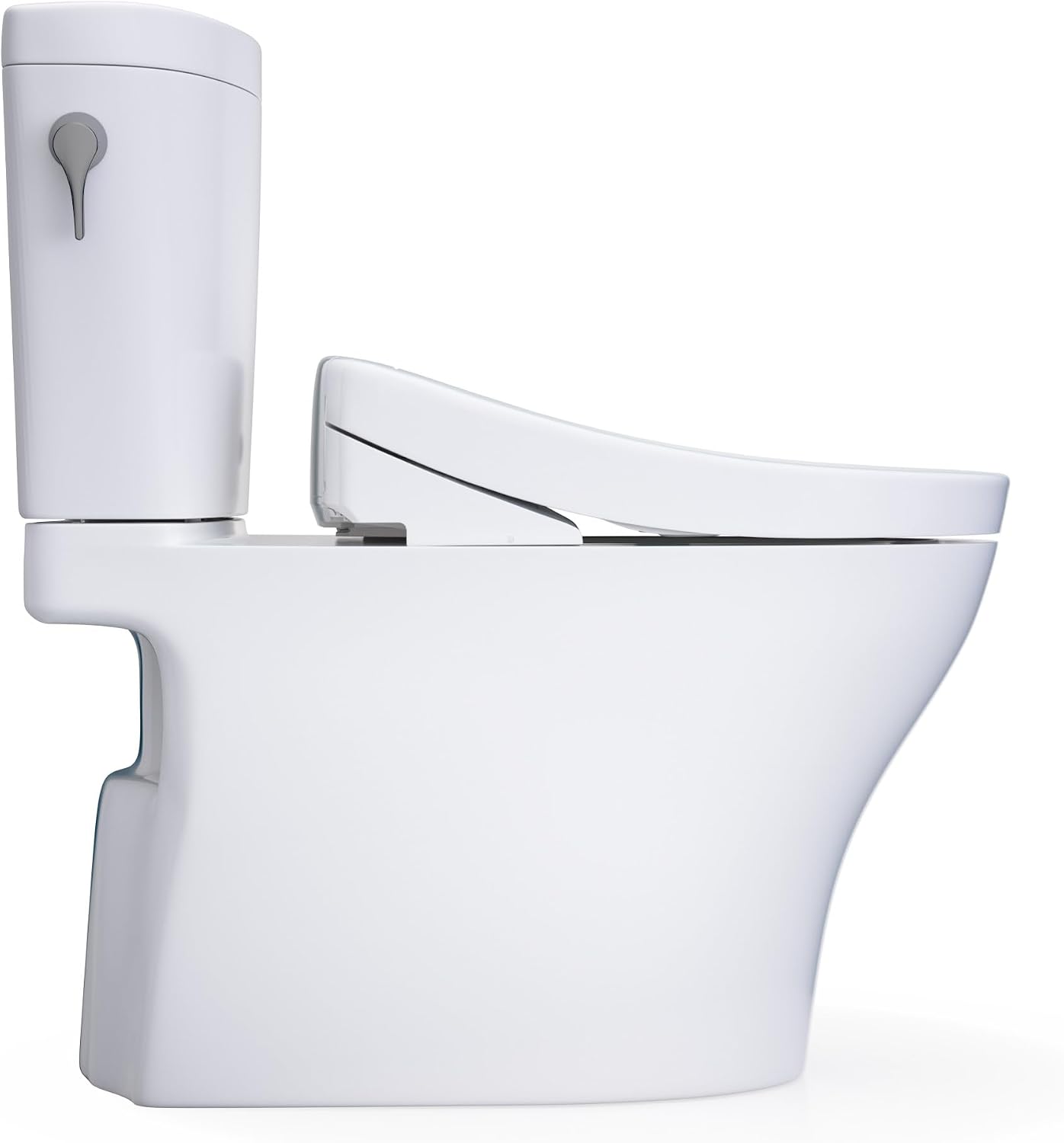 TOTO® WASHLET®+ Aquia IV® Arc Two-Piece Elongated Dual Flush 1.28 and 0.9 GPF Toilet with S5 Bidet Seat, Cotton White - MW4483446CEMFGN#01