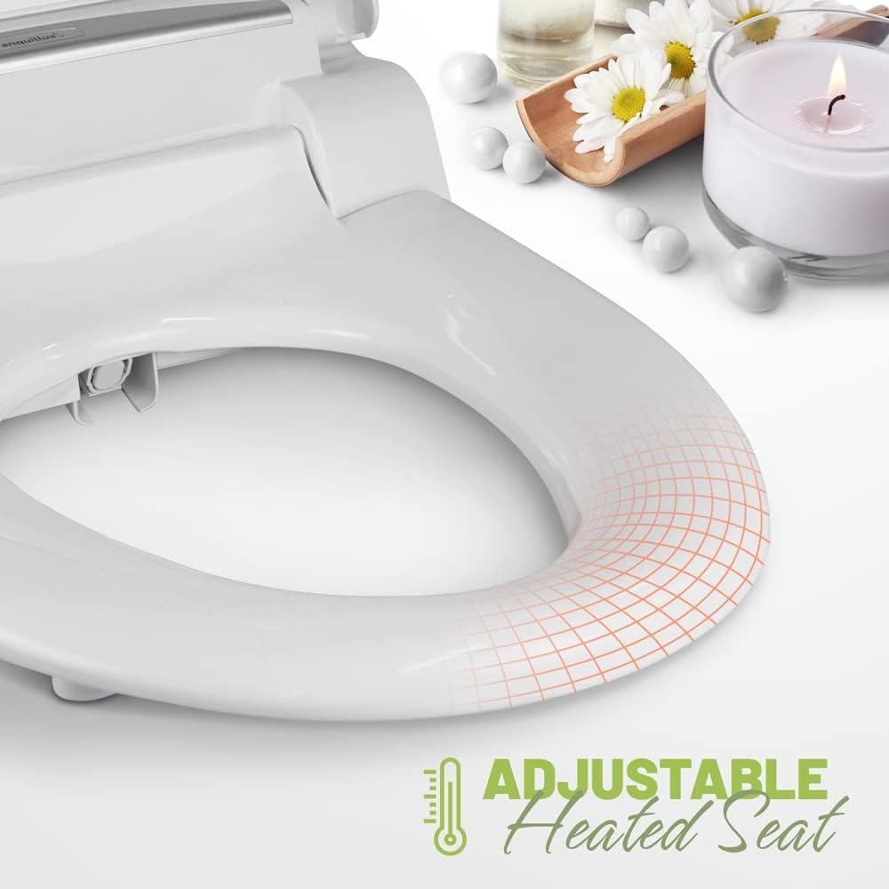 Tranquillus Essential - Electric Bidet Seat, Heated, Dryer, Adjustable Water/Air, Soft Close, ADA, Korean Made