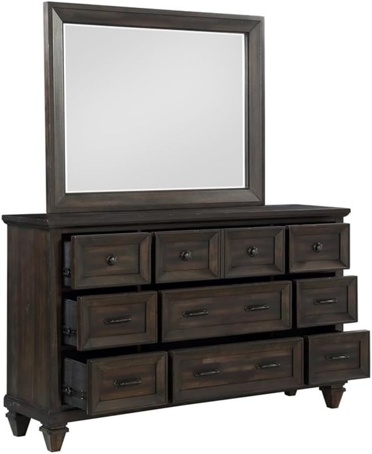 New Classic Furniture Sevilla 6-Piece Wood King Bedroom Set in Walnut