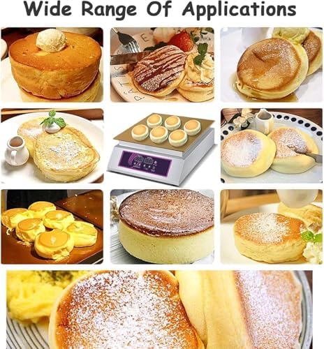 Japanese Souffle Pancake Maker, Non-Stick Electric Griddle with 60-240℃ Temp Control, Stainless Steel Doublehead for Perfect Pancakes & Snacks,Singlehead
