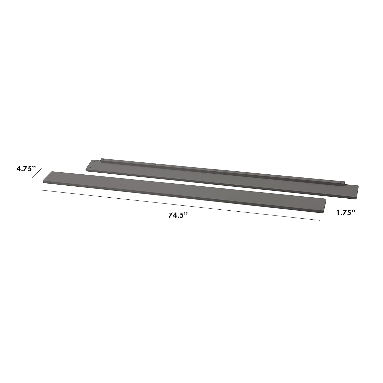 DaVinci Hidden Hardware Twin/Full-Size Bed Conversion Kit (M5789) in Slate