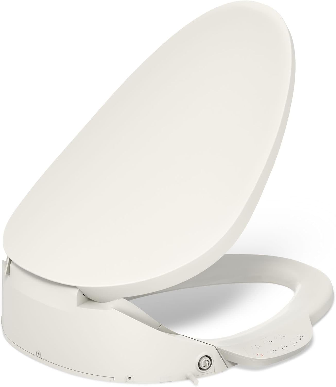 Kohler PureWash E750 Elongated Heated Bidet Toilet Seat, Touchscreen Remote Control, Biscuit, Quiet-Close Grip-Tight Lid, Self-Cleaning Wand, Warm Water Bidet, Adjustable Water Pressure, Nightlight