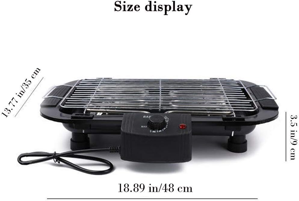 Smokeless Electric Grill Indoor, Non Stick BBQ Grill Mesh, BBQ and Griddle Hot Plate with Built in Drip Tray Easy Clean Reusable