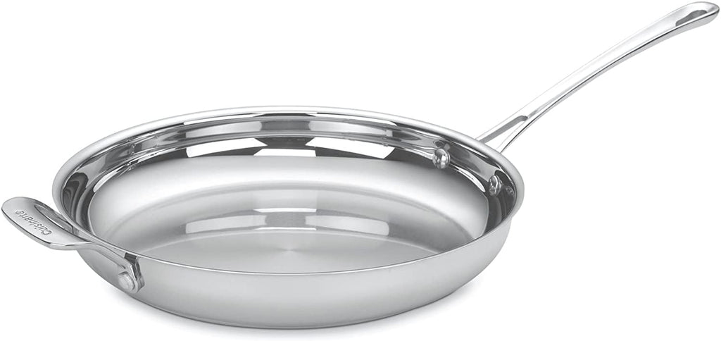 Cuisinart Contour Stainless 13-Piece Cookware Set with 12-Inch Open Skillet Helper Handle