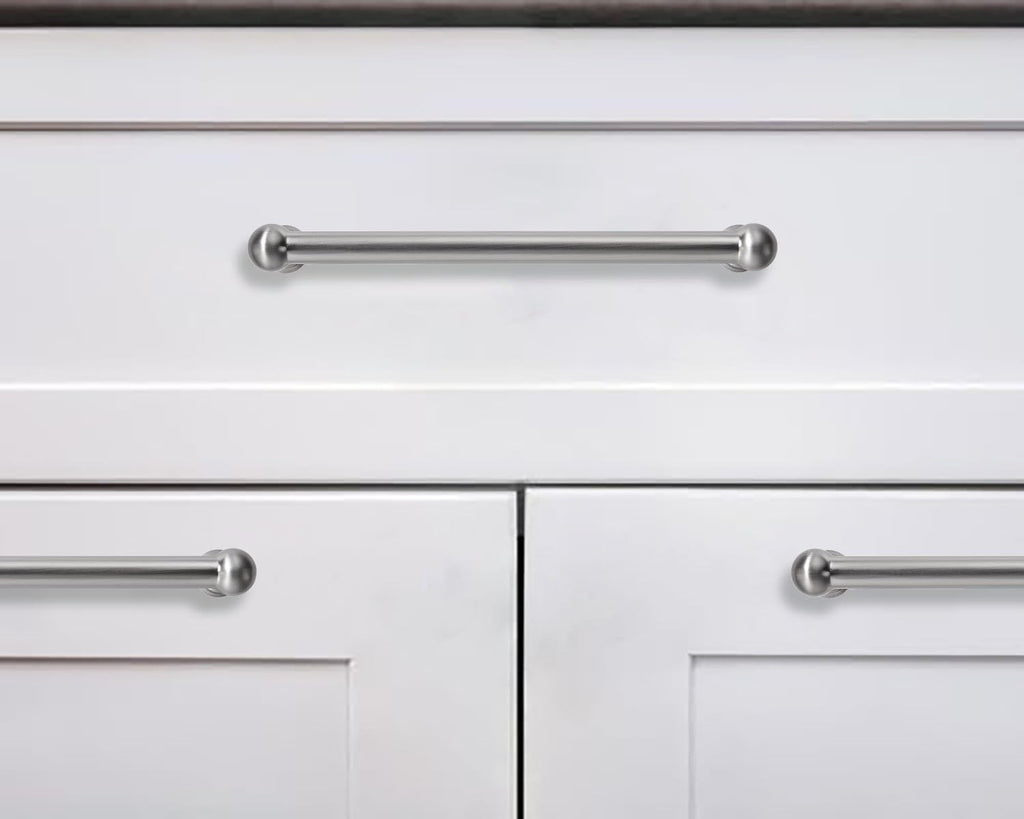 khtumeware 3 Pack Appliance Pull 18 Inch Hole Center Solid Brushed Satin Nickel Cabinet Pulls Heavy Duty Vintage Cabinet Handles for cabinets Dressers Kitchens Handles Bathroom cabinets