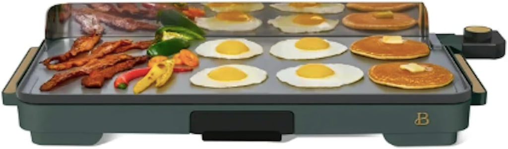Stunning XL Electric Griddle 12' x 22,' Non-stick (Thyme Green)