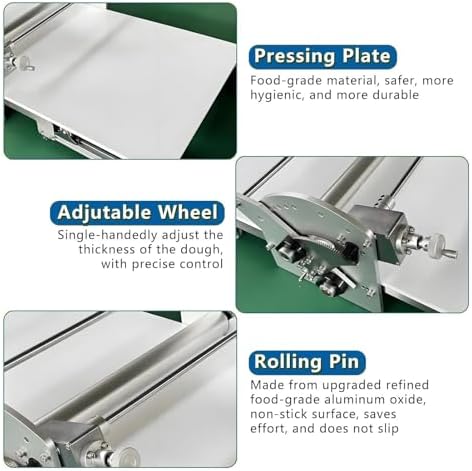 Commercial Electric Croissant Dough Laminator & Pastry Sheeter - Foldable Dough Roller Machine for Pizza, Fondant & Pastries, Perfect for Bakeries & Restaurants