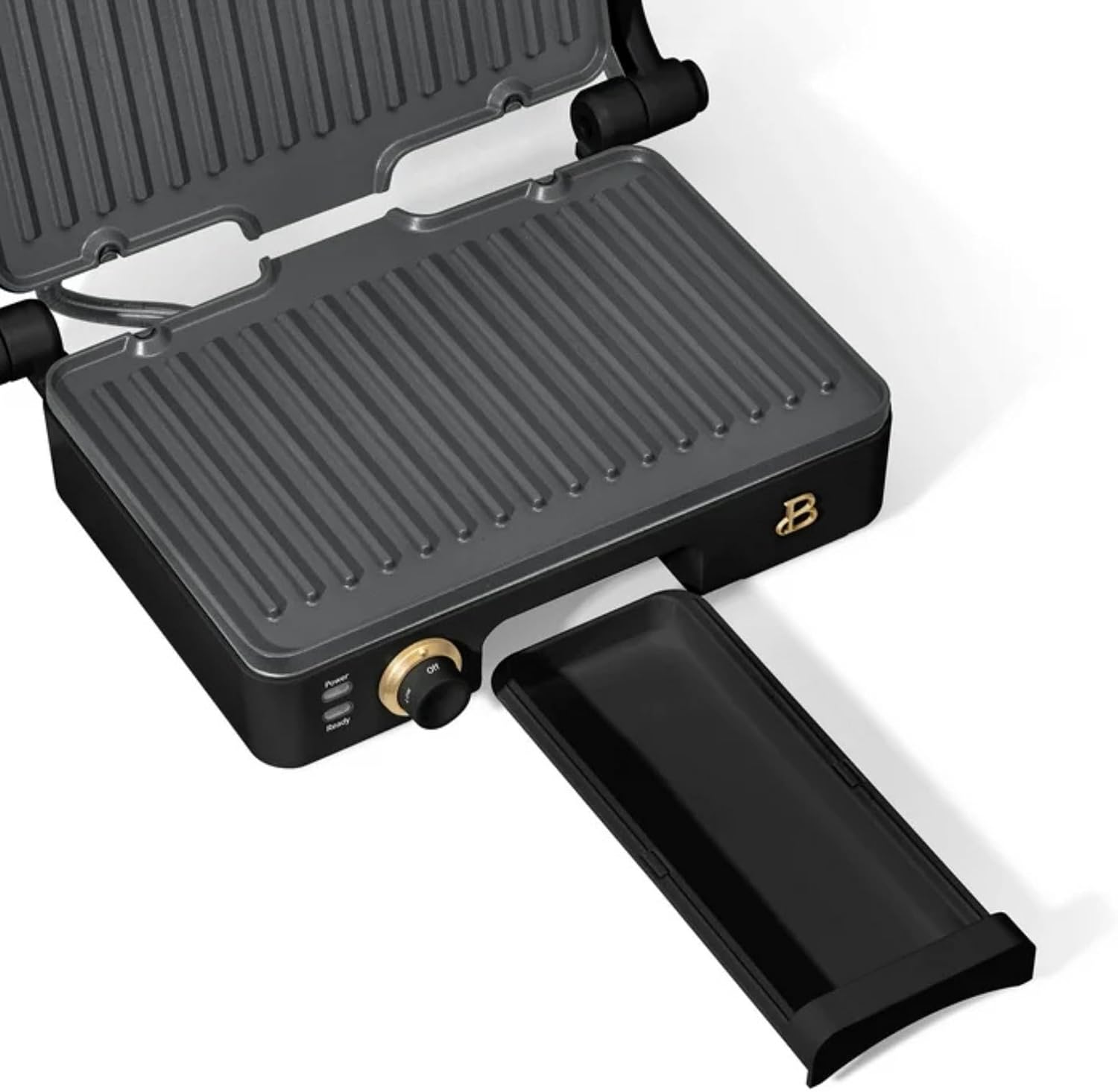 Panini Press Indoor Grill 2-in-1 Electric Contact Grill with Removable Nonstick Plates, 1200W Adjustable Temperature Sandwich Maker (Black Sesame)
