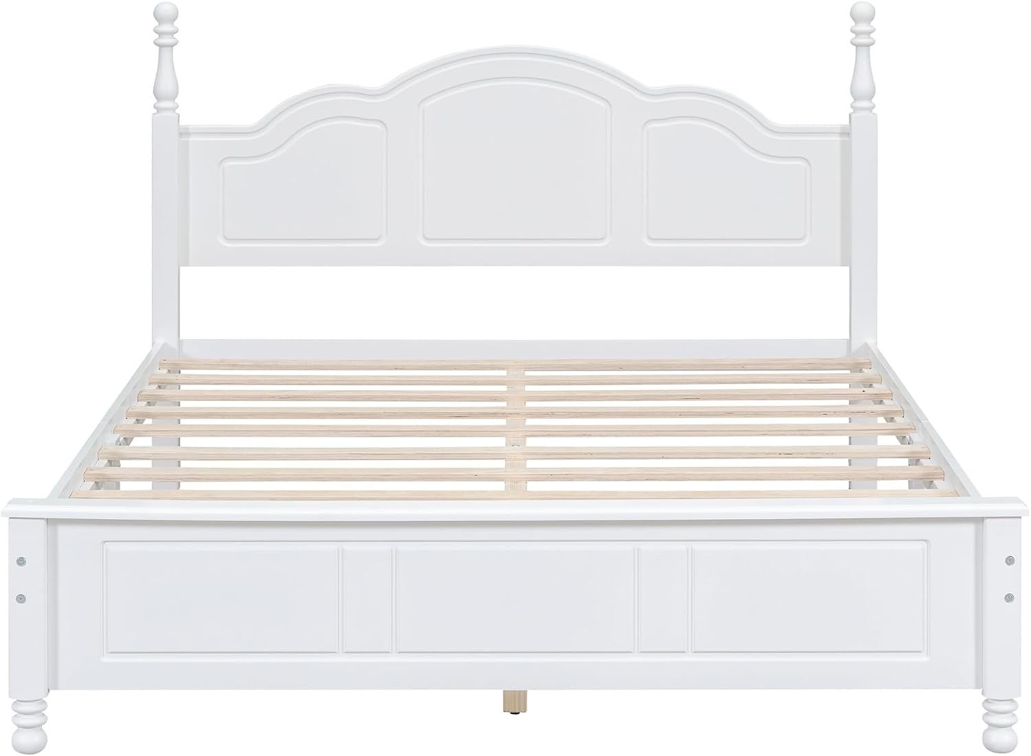 Harper & Bright Designs 3 Pieces Queen Bedroom Sets, Wooden Queen Size Platform Bed Frame with 2 Nightstands, Retro Design Queen Bedroom Furniture Sets, Easy to Assemble,White