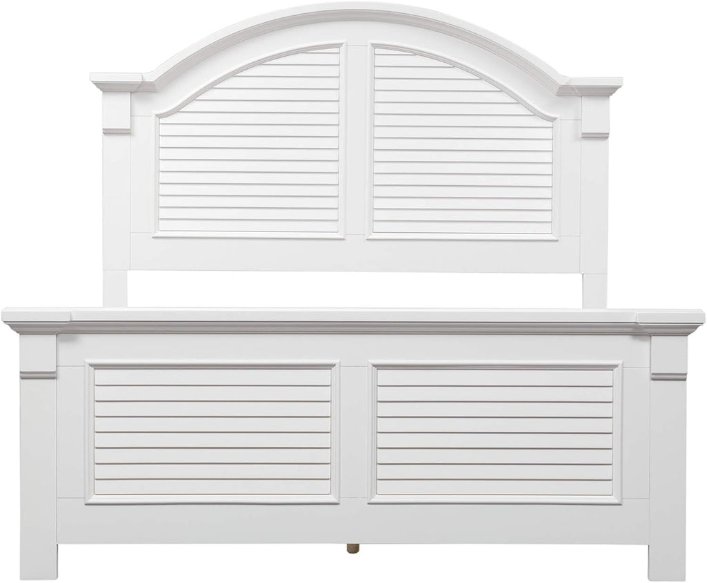 Liberty Furniture Industries Summer House I King Panel Bed, White, W82 x D88 x H60