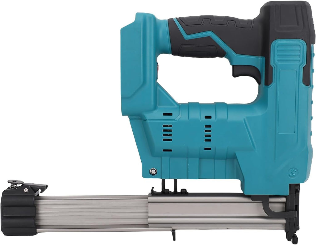 Cordless Brad Nailer, 20V Crown Stapler Electric Staples Guns with 100 F32mm Straight Nails,100 N Nails, Nail Gun Battery Powered for Upholstery Carpentry Home (US Plug 100-240V)