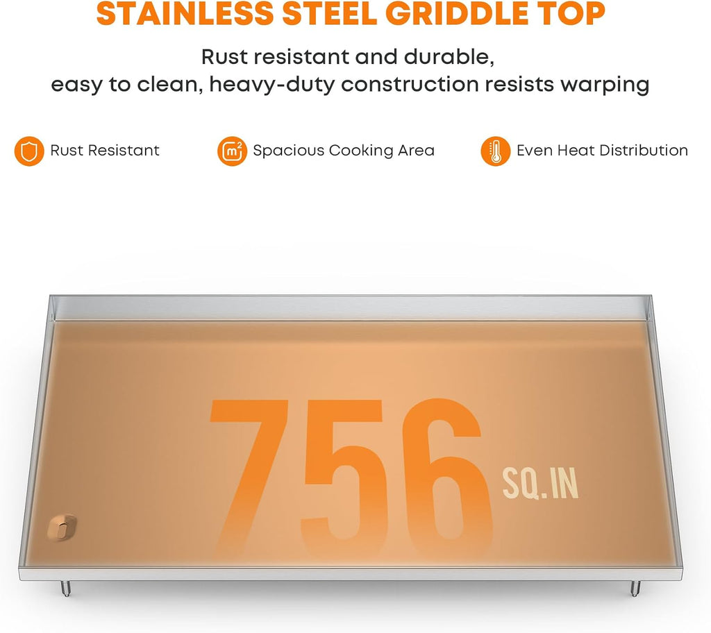 Stanbroil Griddle Top for Weber 36' Gas Griddle 1501006 44310401, Stainless Steel