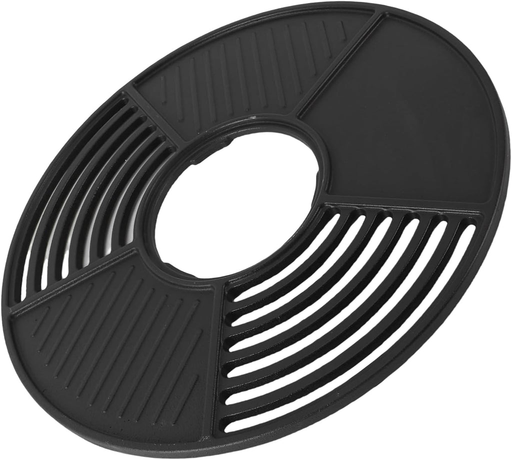 SIXRUN 42cm Round Cast Iron Grill Plate, Non Stick Enamel Coating, Suitable for Indoor Outdoor, Camping and Picnics with Cast Iron Grill Grate