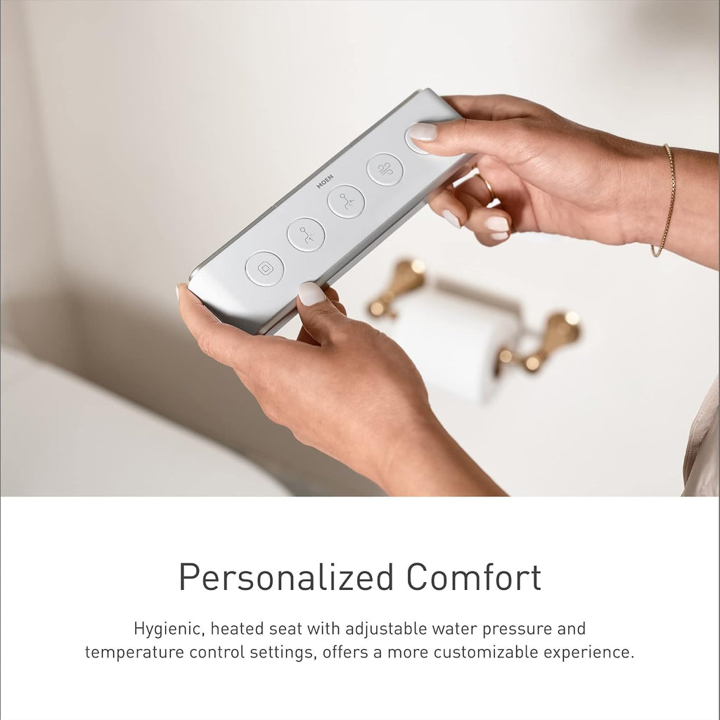 Moen 5-Series White Tankless Bidet One Piece Elongated Bidet Toilet with UV Sterilization and Hands-Free Functionality, ET2200